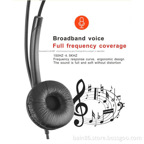 T12 noise-cancelling over-ear customer service headset music game learning